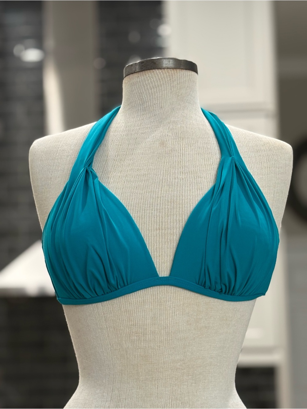 Bikini Top Teal Green Halter 36 B, C & D Same Day Shipping
